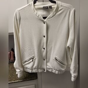 Chico's Traveler Collection Size 2 Bomber Jacket